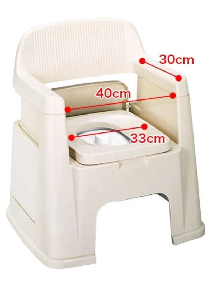 【新品未使用】TONBO ポータブルトイレ 背もたれ型 介護 簡易トイレ 消臭液