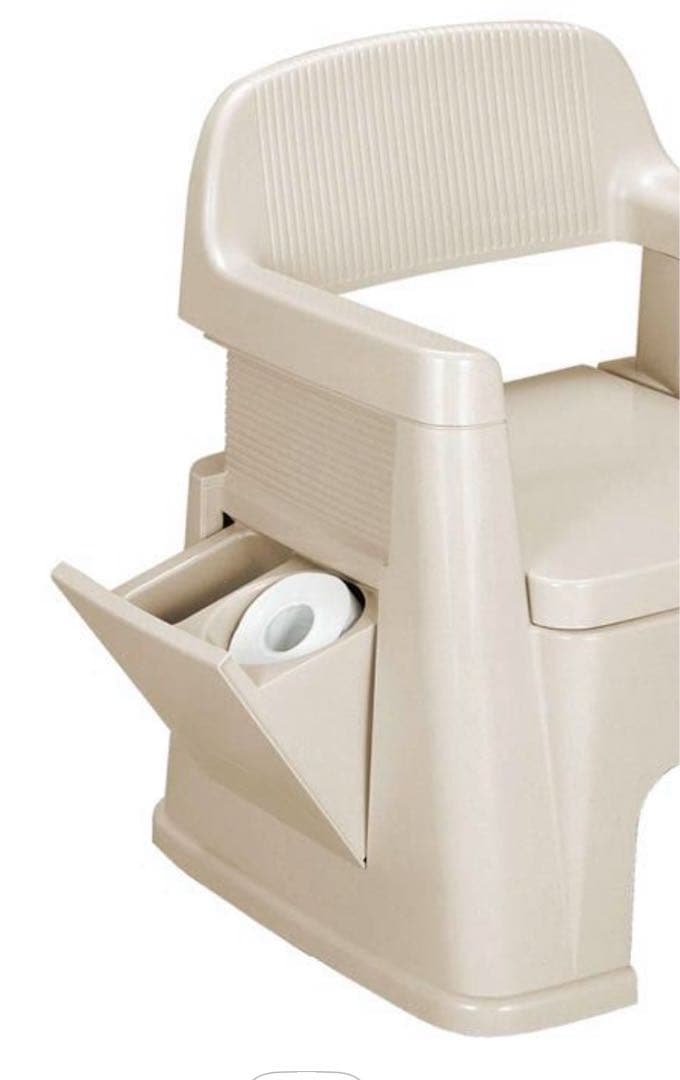 【新品未使用】TONBO ポータブルトイレ 背もたれ型 介護 簡易トイレ 消臭液