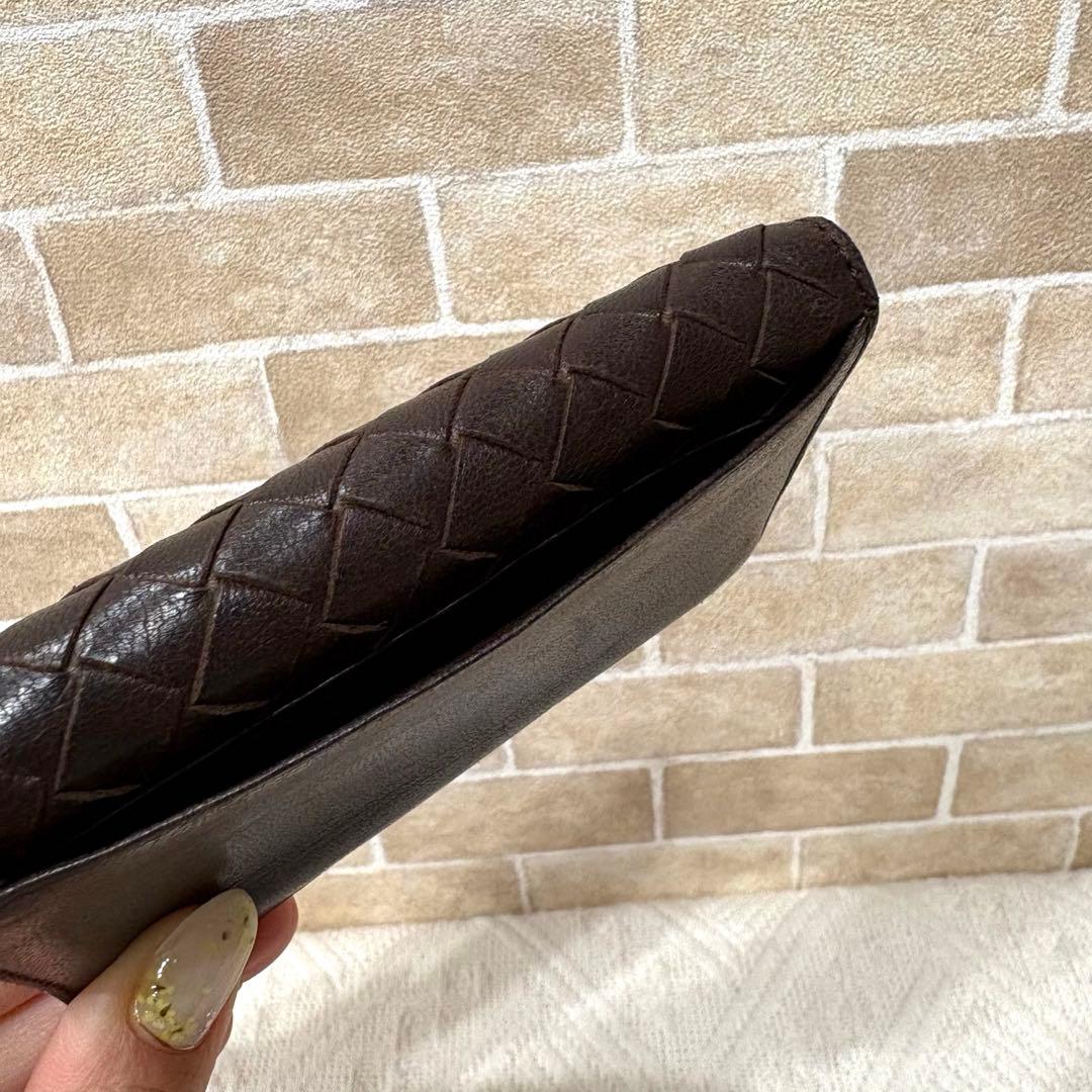 ボッテガヴェネタ イントレチャート ブラウン 名刺入れ【60】