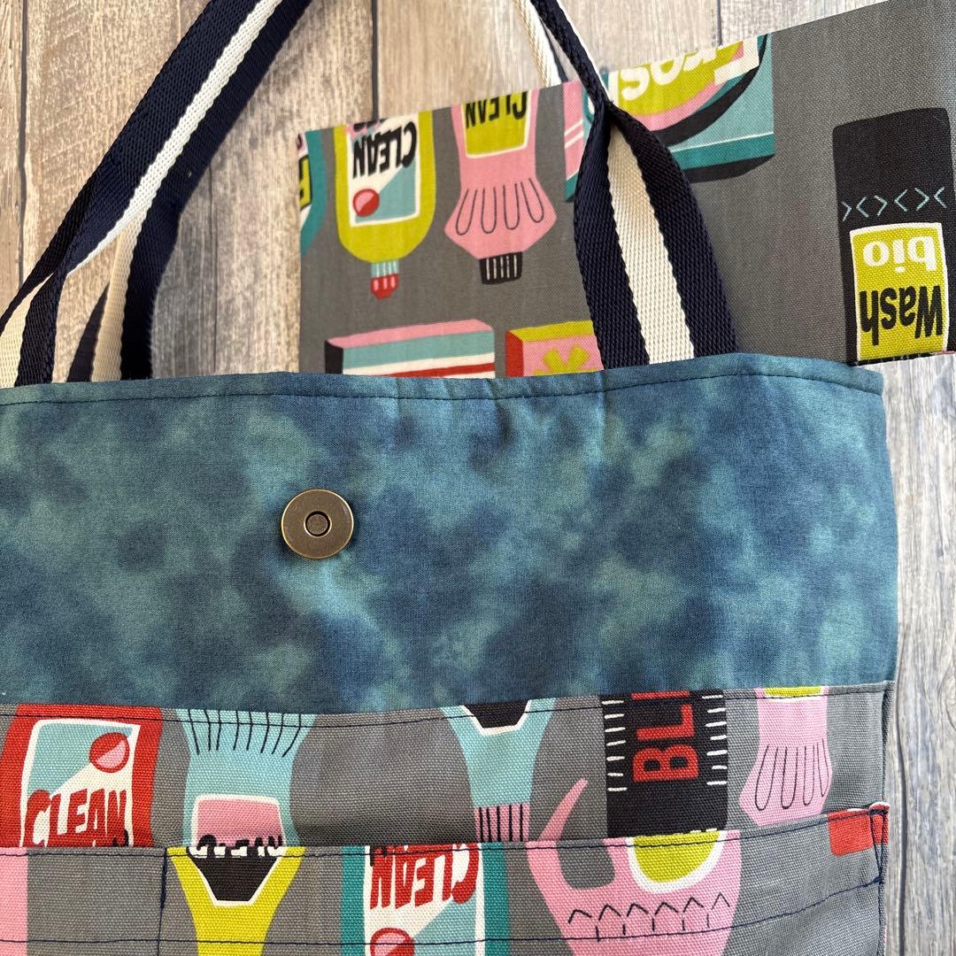 ハワイアンキルト⭐︎ハンバーガーと波ハンドメイドバック⭐︎