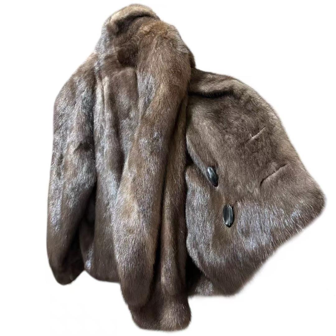 美品　Christina Bahn　ミンクコート　肉厚毛皮　柔らか　リアルファー