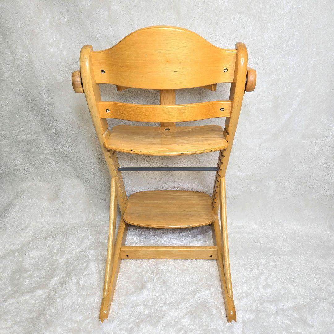 【美品】大和屋 すくすくスリムフィットチェア テーブル&ガード付ナチュラル