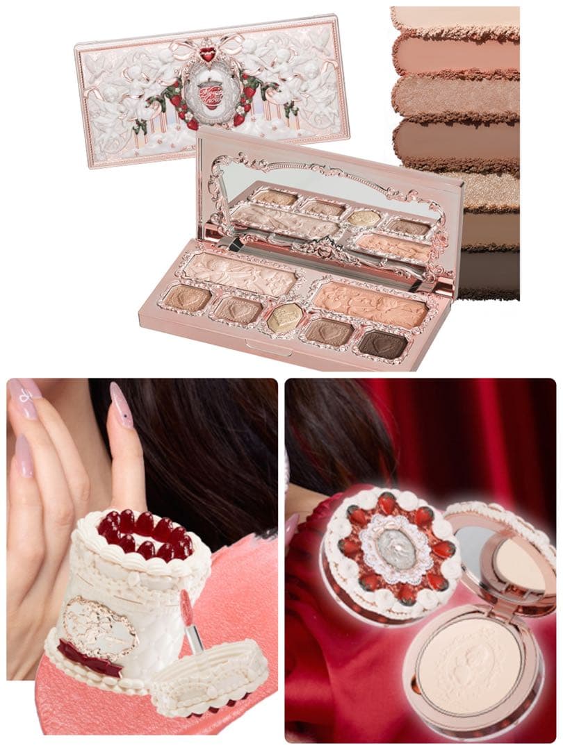 フラワーノーズ アイシャドウ プレストパウダー リップ ヘアピン