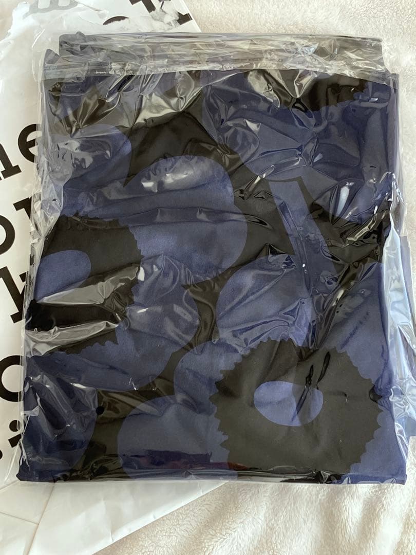 【新品】マリメッコLehtokieloウニッコワンピース Lネイビー×ブラック