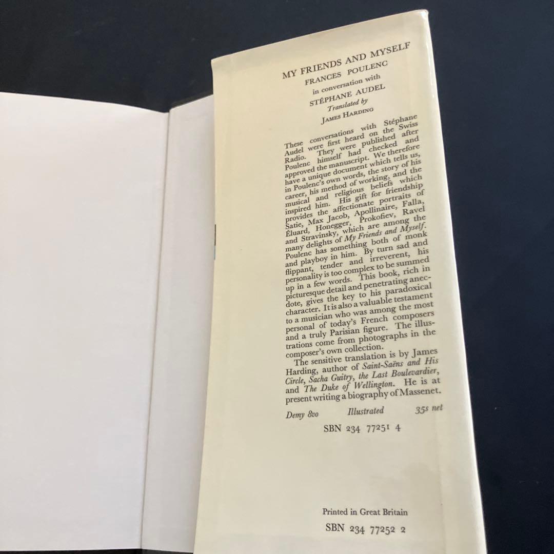 洋書 Emmanuel Chabrier by Francis Poulenc