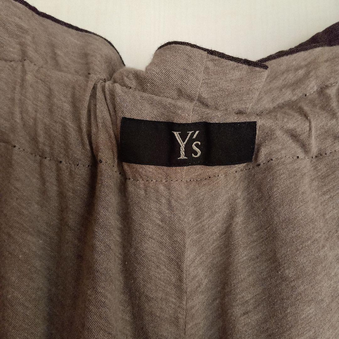 Y's(ワイズ)リネンガウチョパンツ　ダークブラウン(裏地付き)