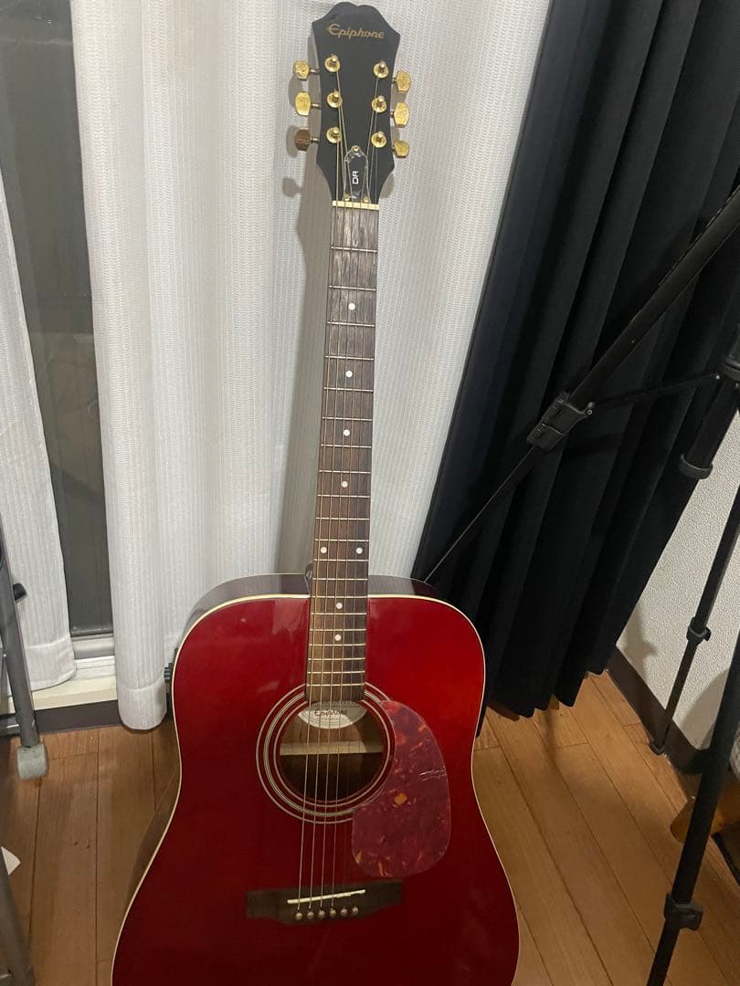 エレアコEpiphone DR-100WR アコースティックギター レッド