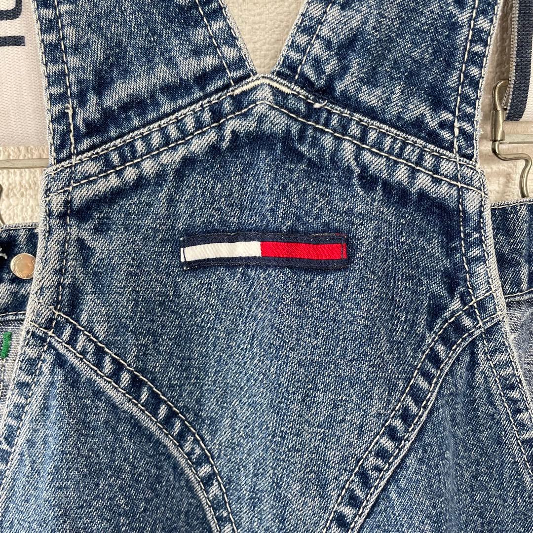 トミーヒルフィガー　オーバーオール　L 大きいサイズ　希少　90s ロゴ　デニム