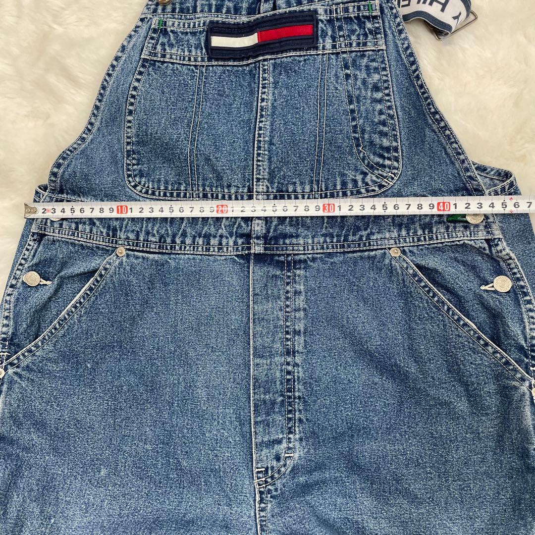 トミーヒルフィガー　オーバーオール　L 大きいサイズ　希少　90s ロゴ　デニム