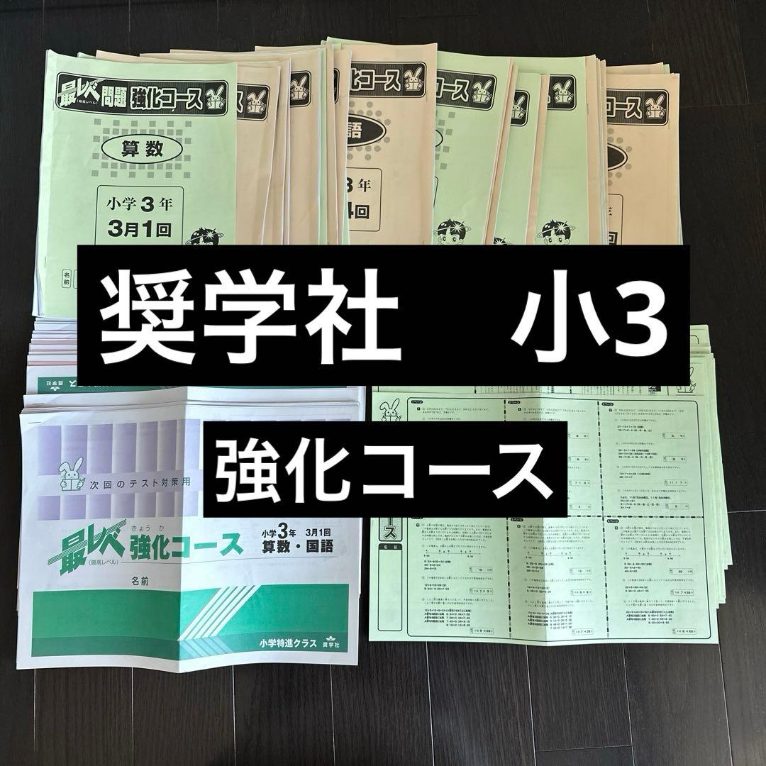 奨学社　小3 強化コース　算数国語　しょうがく社
