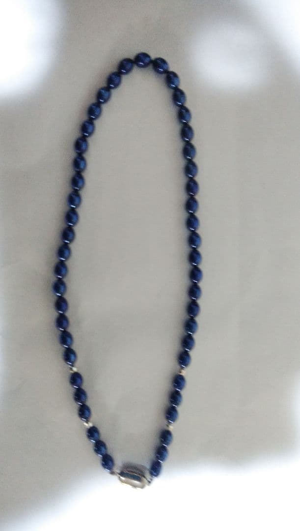 トルマリンネックレス 深い青色