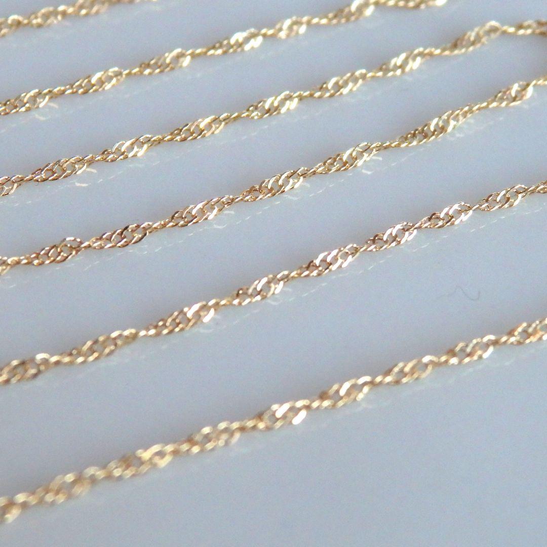 umi.様　k10ネックレス　スクリューチェーン　約1㎜幅　つけっぱなし