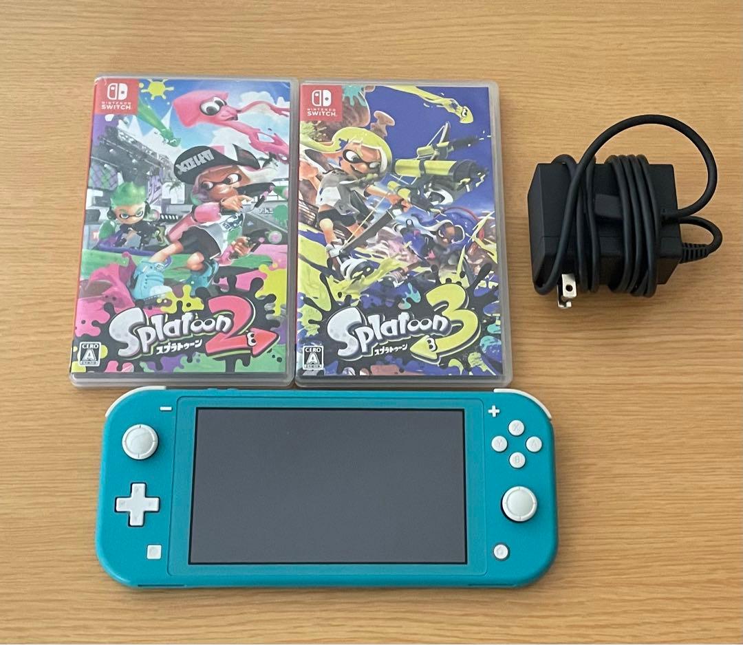 Nintendo Switch Lite ターコイズ +スプラトゥーン2.3