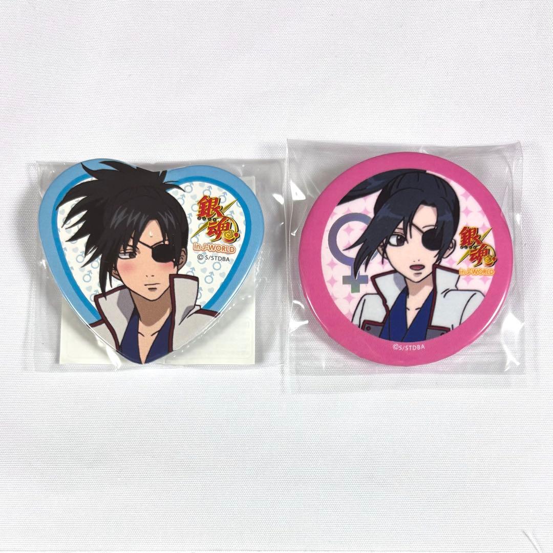 銀魂 性転換篇 J-WORLD 恋の銀魂神社 ハート 缶バッジ 柳生九兵衛 2種