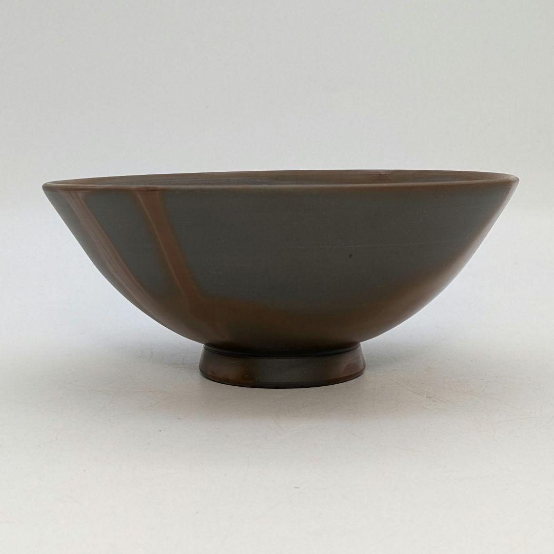 伝統工芸士柴岡秀泉 青備前緋襷茶盌 合箱 備前焼 抹茶碗 抹茶茶碗 茶道具 茶器