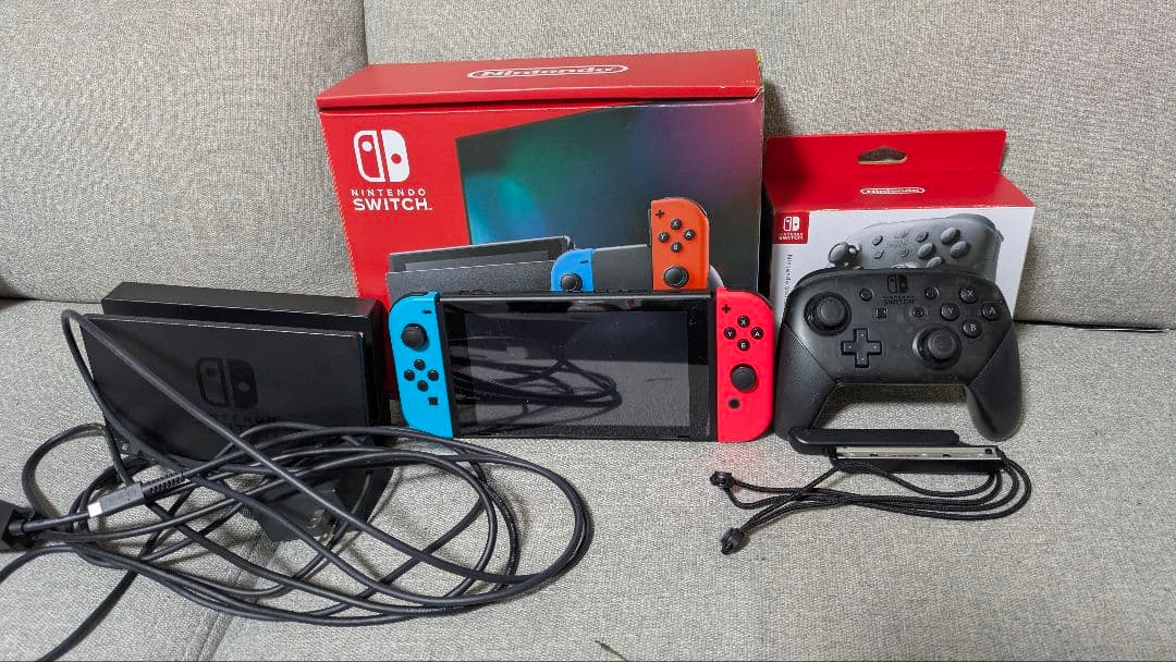 Nintendo Switch ネオンブルー/ネオンレッド+純正コントローラー