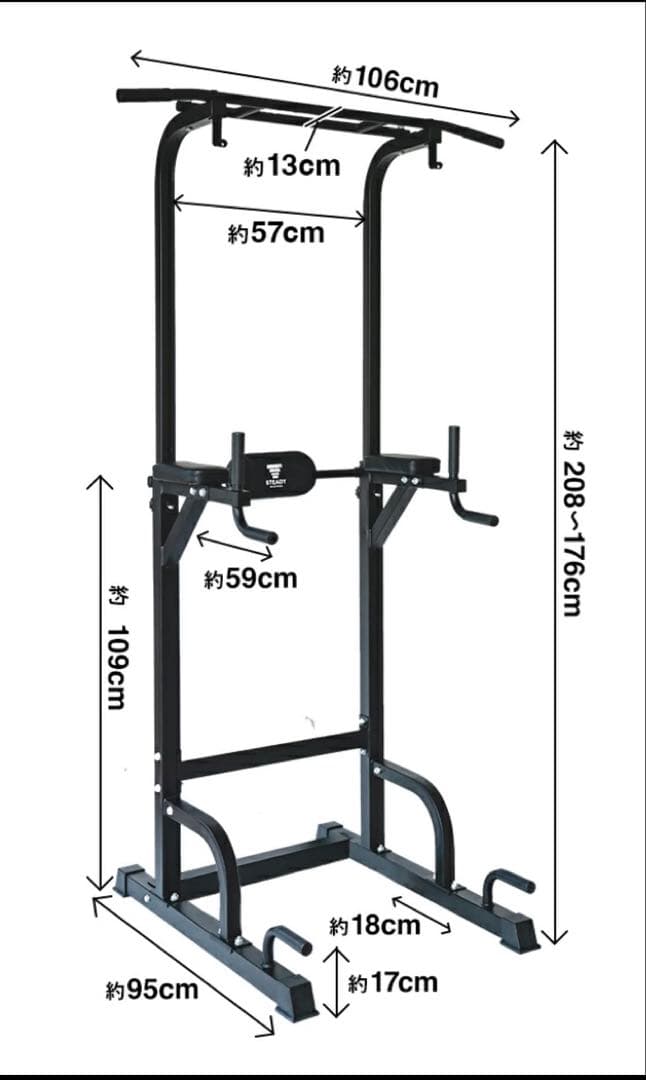 ぶら下がり健康器 耐荷重150kgSTEADY ST115 チンニングスタンド
