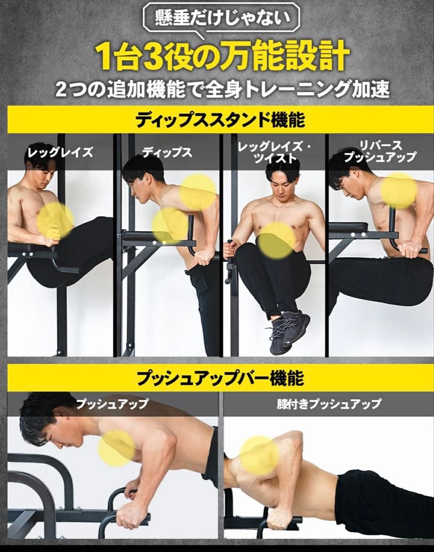 ぶら下がり健康器 耐荷重150kgSTEADY ST115 チンニングスタンド