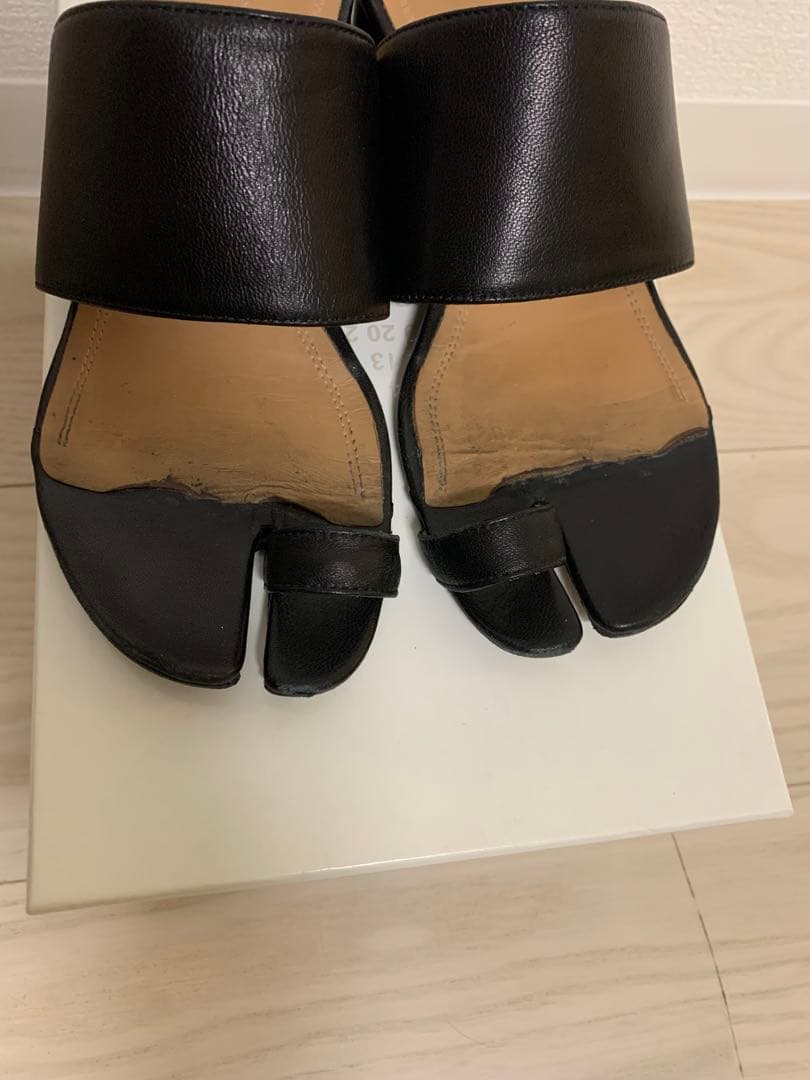 Maison Margiela ブラック トングサンダル ミュール