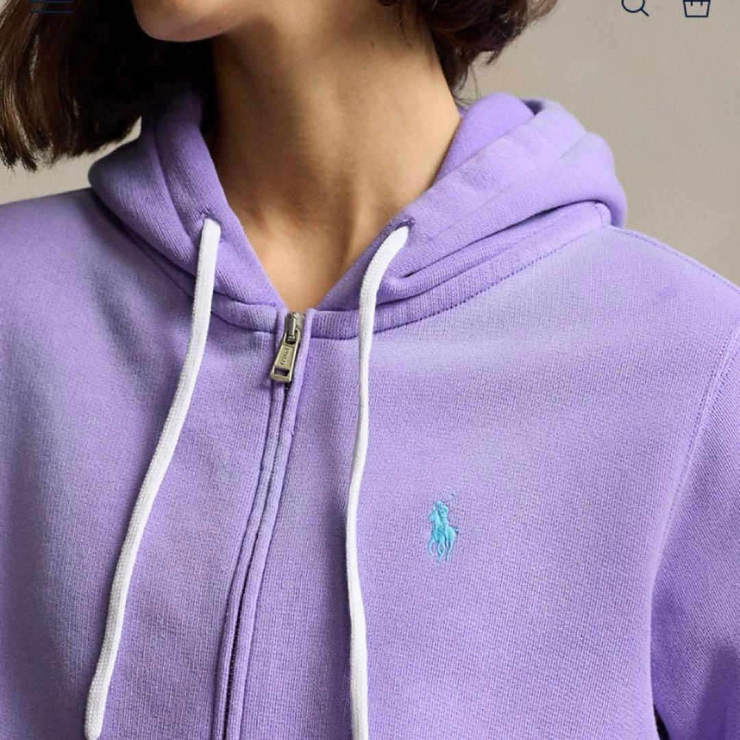 新品　タグ付き　ラルフローレン　フルジップパーカー　XS パープル　匿名配送