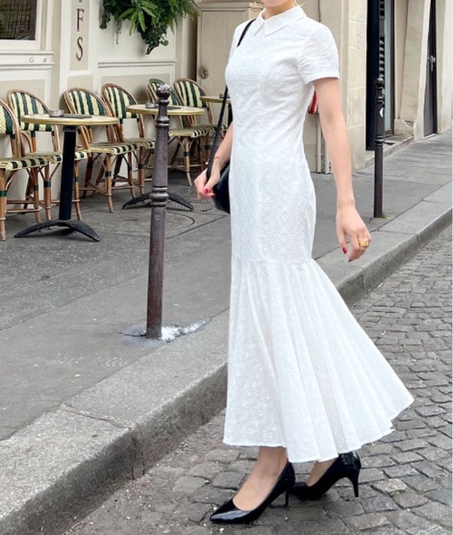 m*r様 JENNE 総刺繍コットンマーメイドワンピース