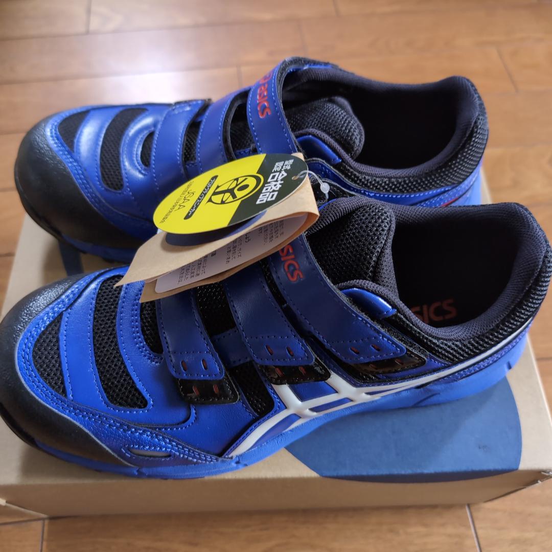 新品 未使用 ASICS CP102 安全靴 25.0cm ブルー/ホワイト