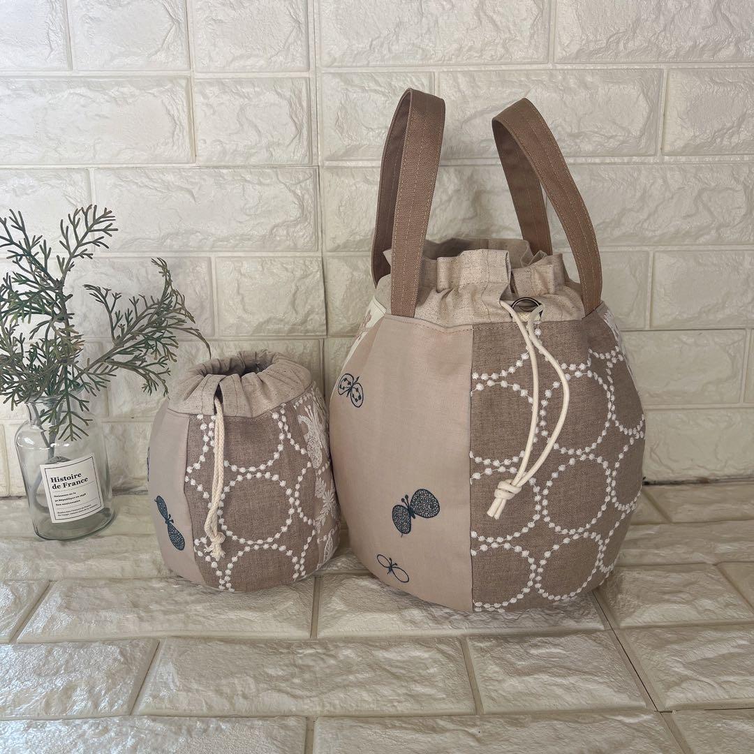 ミナペルホネン ハンドメイド 巾着バッグ ショルダーバッグ バッグ ポーチ