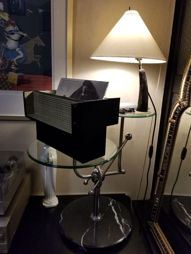 レトロ　モダン　ヴィンテージ　レコード　キャリー　ボックス　ブラック　カラー