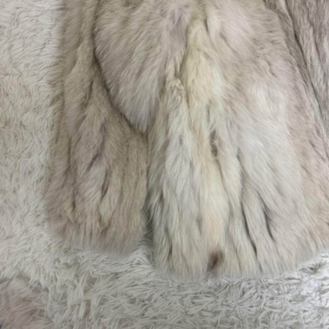 【極美品】銀サガ　フォックス 最高級　ファーコート 女優襟 高級毛皮