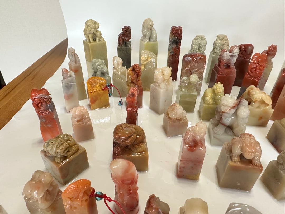 決算セール　篆刻　印材　印石　まとめ　書道　落款　遊印　100個セット2