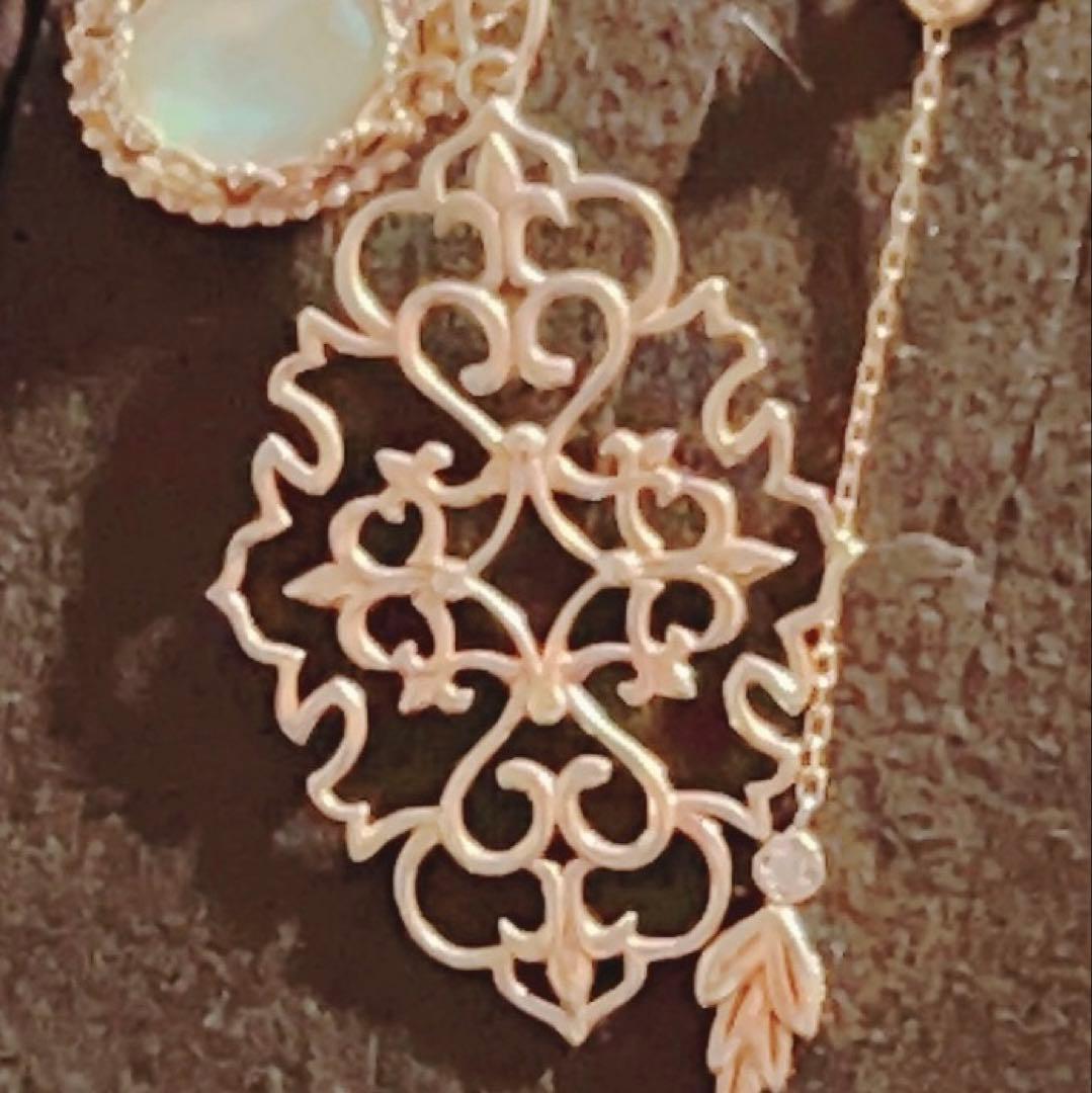 agete 透かし ジャスミン ネックレス チャーム