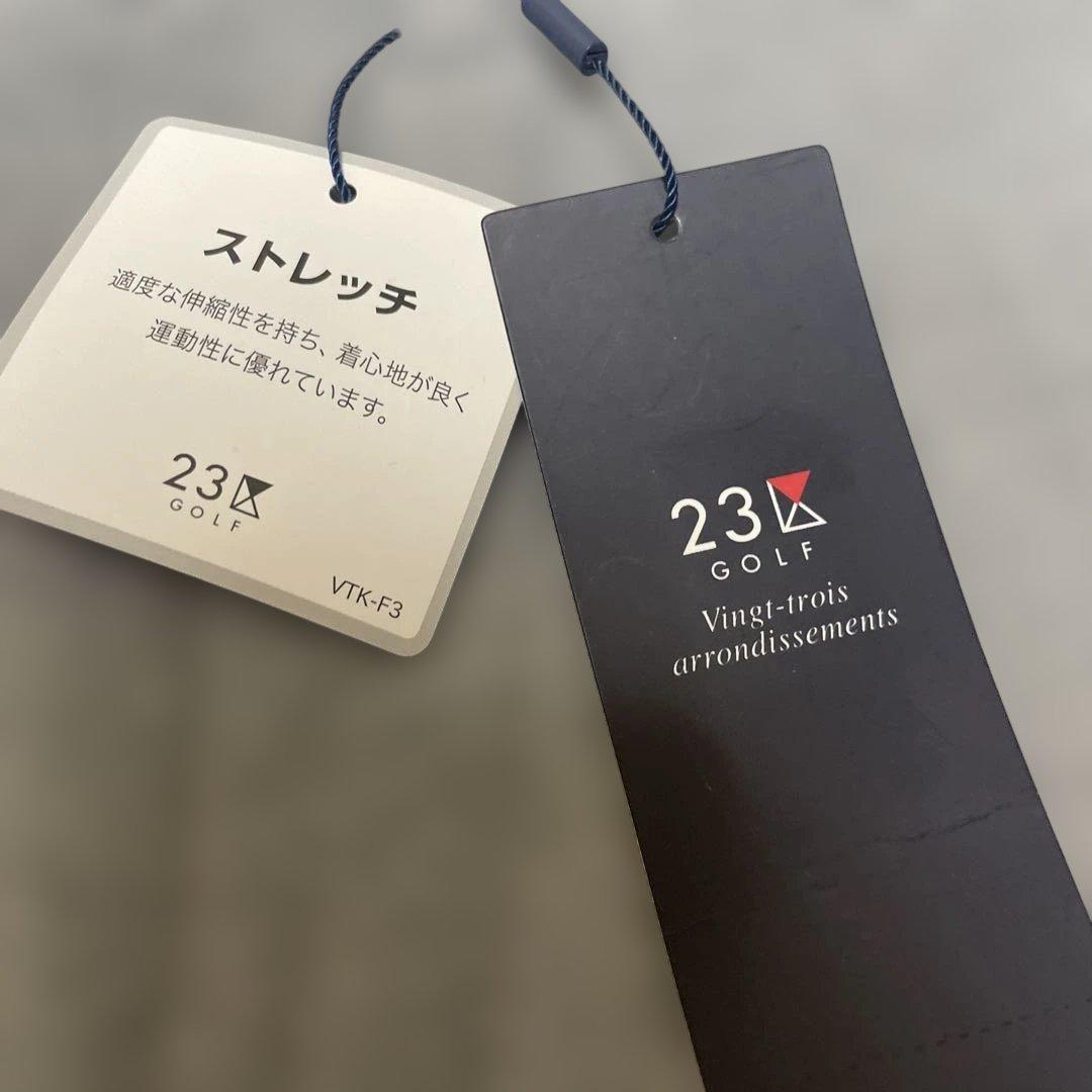 新品タグ付き 23区GOLF 23区ゴルフ グレー ゴルフパンツ L