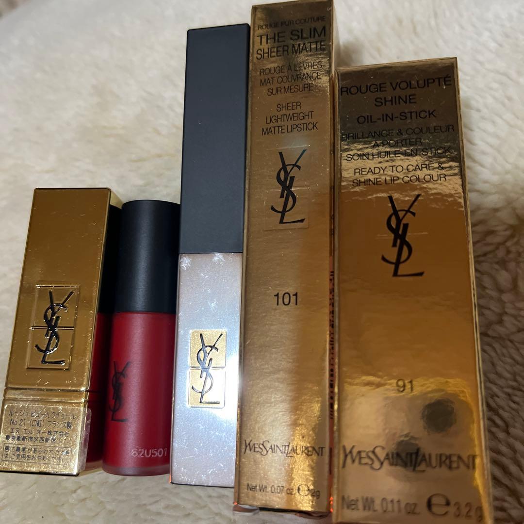 イヴ・サンローラン口紅4個セット 101, 91 、 201 、21