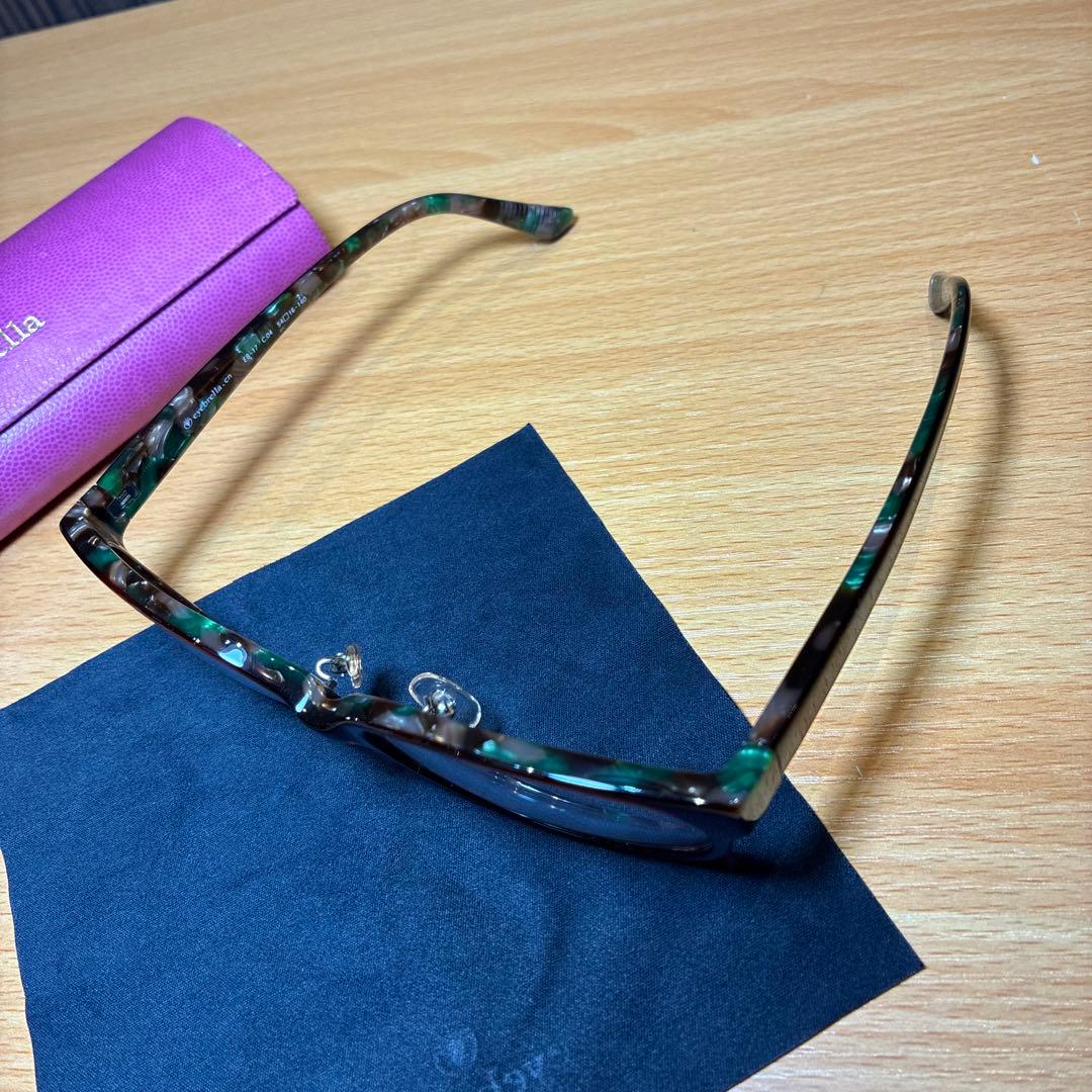 アイブレラ ブラウン　グリーン　サングラス 透明 軽量 EB-17　ケース付き②