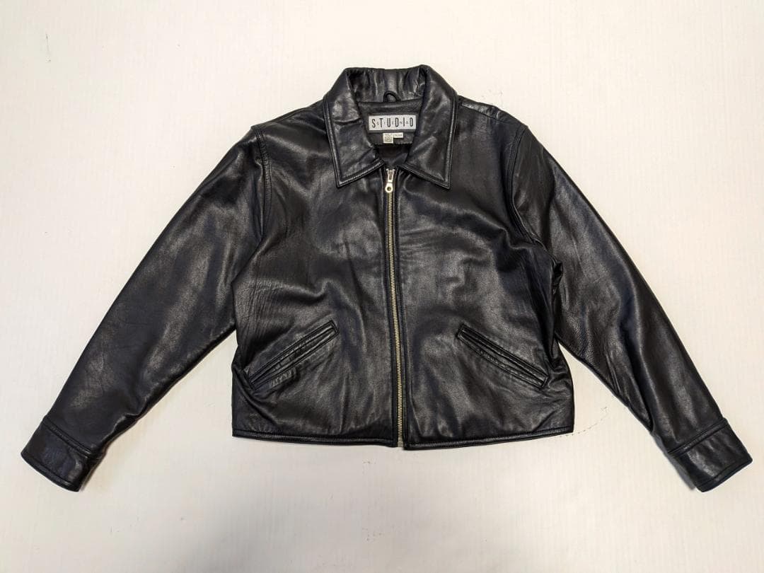 韓国製 90's STUDIO SIENA 短丈レザージャケット Y2K 本革