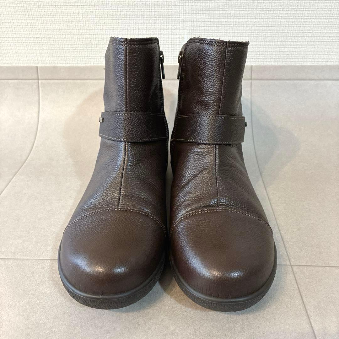 未使用 アキレスソルボ♡スノーシューズ 本革 サイドジップ ゴアテックス 撥水