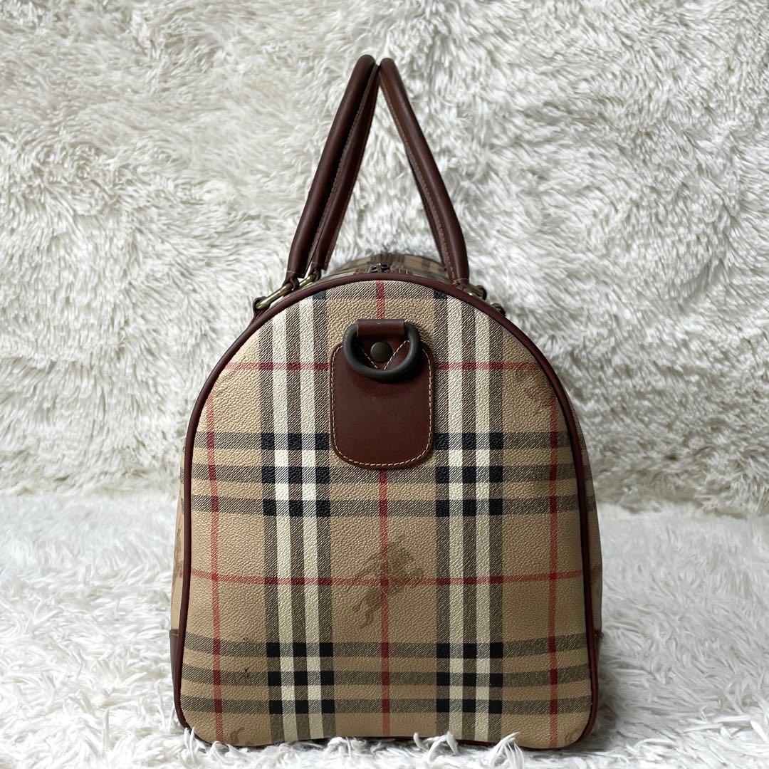【美品】Burberry バーバリー　ボストンバッグ　PVC 大容量　メンズ