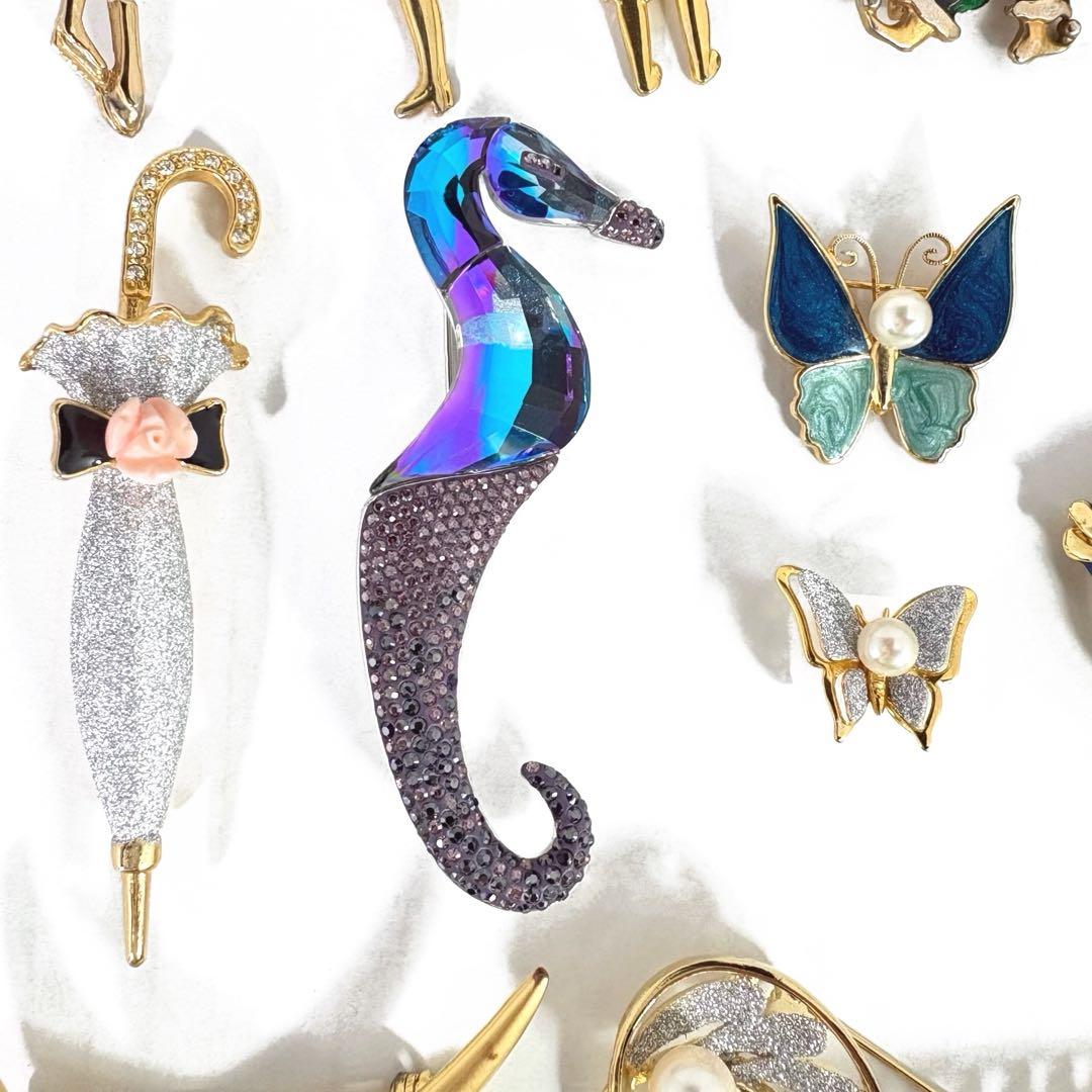 ブローチ 22点 まとめ売り スワロフスキー ルチカ ベリテ 他 ヴィンテージ