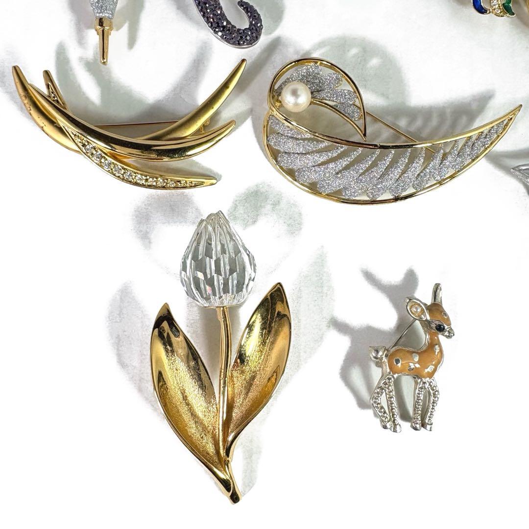 ブローチ 22点 まとめ売り スワロフスキー ルチカ ベリテ 他 ヴィンテージ