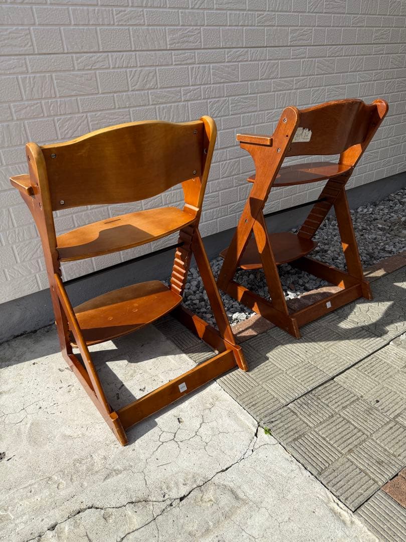 2脚 オマケ付 KATOJI カトージ プレミアムベビーチェア 木製ハイチェア