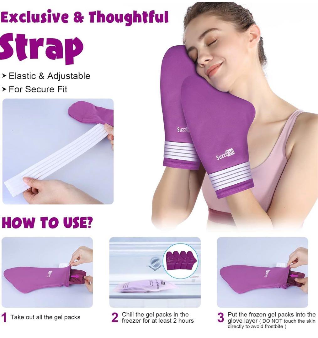 新品未使用　抗がん剤　フローズングローブ　フローズンソックス　セット　パープル