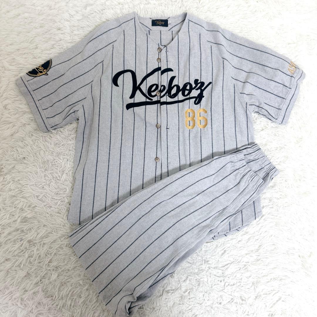 美品　ケボズ、KEBOZ セットアップ　ベースボール　ワッペン　コムドット