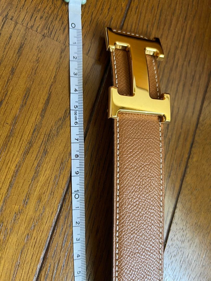 エルメスH型バックル ブラウンレザーベルト