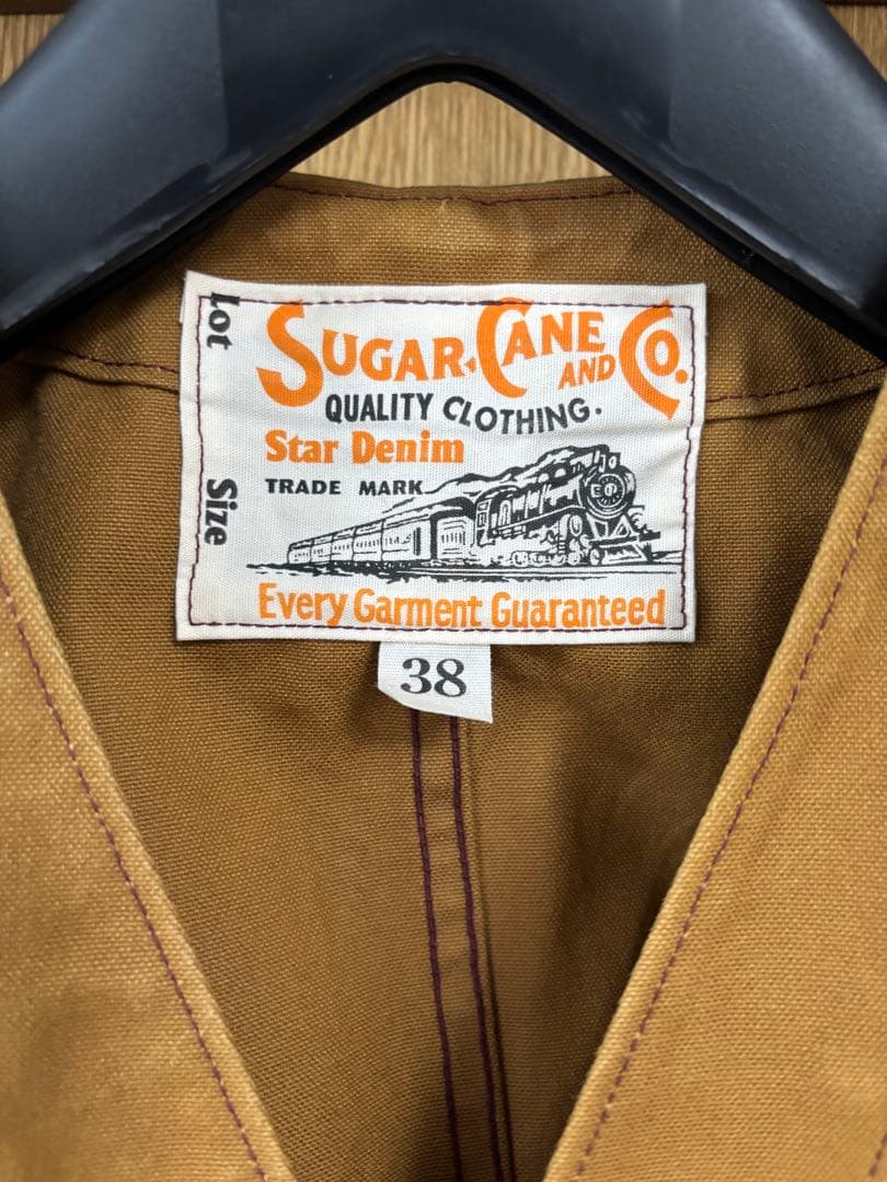 SUGAR CANE ブラウンダックワークベスト 38