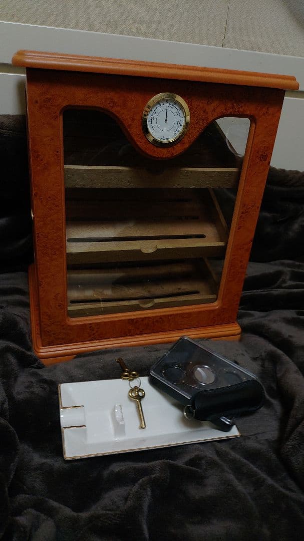 キャビネット形ヒュミドール 湿度計付き エントリーセット