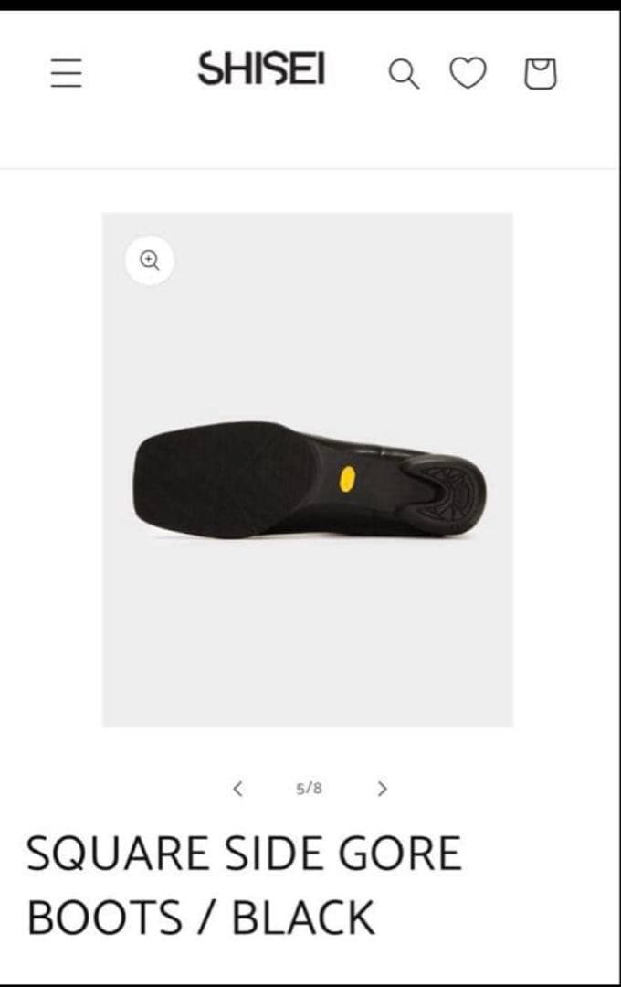 De.jrさま 新品未使用⭐︎SHISEI/シーセイ スクエアサイドゴアブーツ