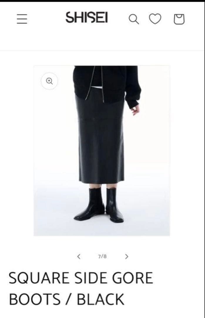 De.jrさま 新品未使用⭐︎SHISEI/シーセイ スクエアサイドゴアブーツ