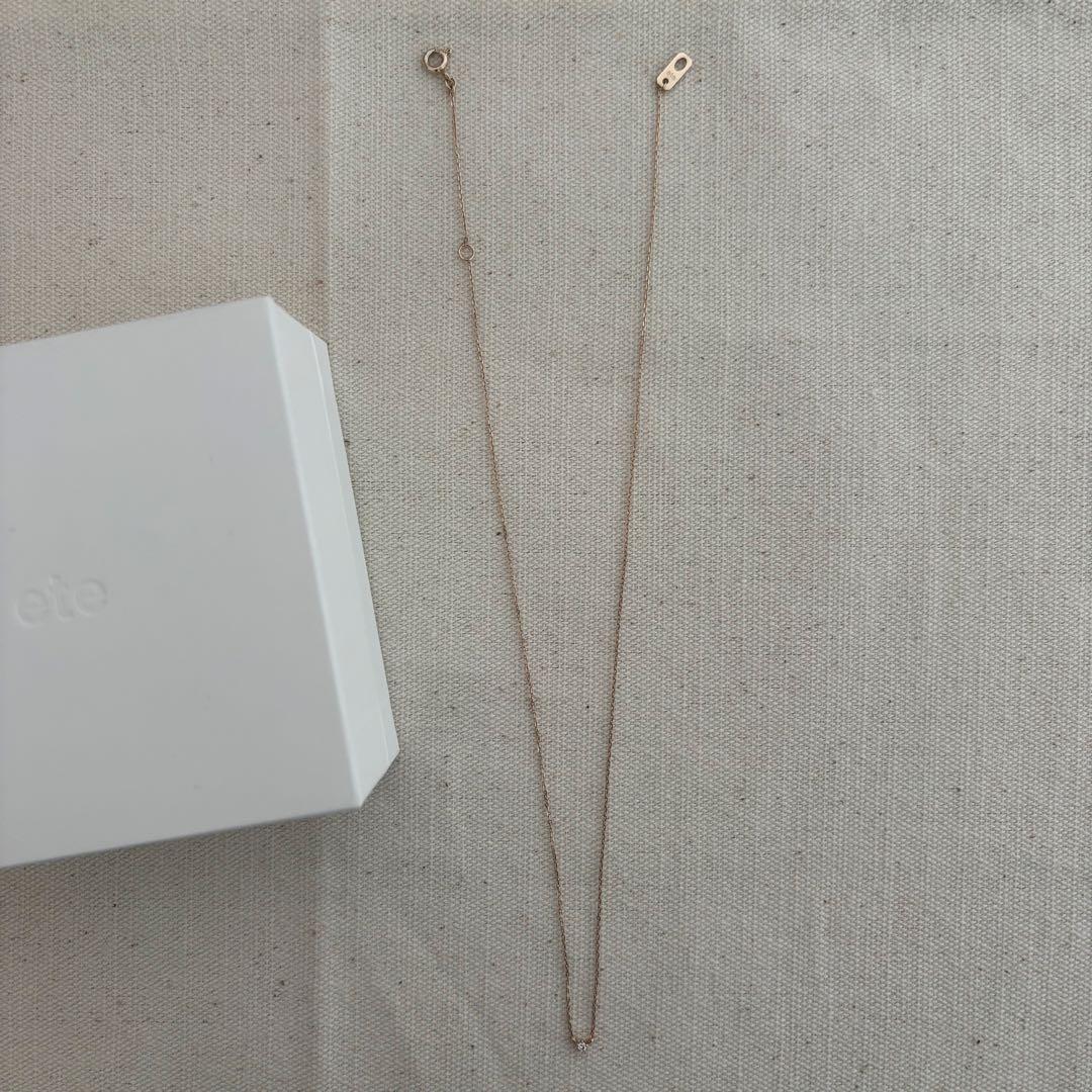 ete ピンクゴールド ダイヤモンド ネックレス