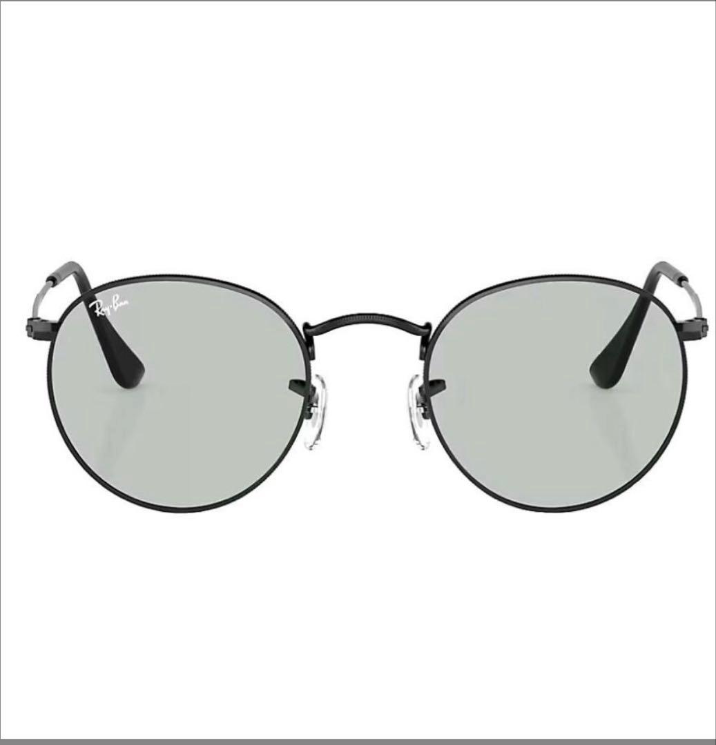Ray-Ban ラウンドメタルサングラス ライトグレー