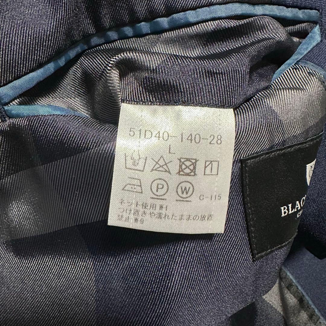 未使用品　ブラックレーベルクレストブリッジ　ネイビージャケット　裏地チェック　L